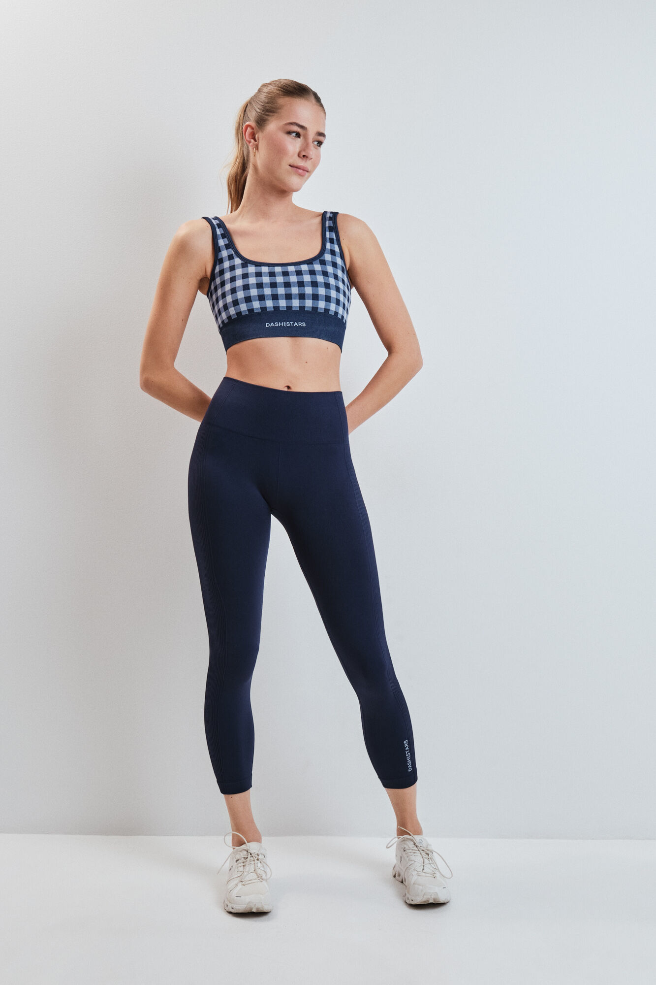Dash and Stars Soutien desportivo SEAMLESS COMFORT estampado vichy azul azul