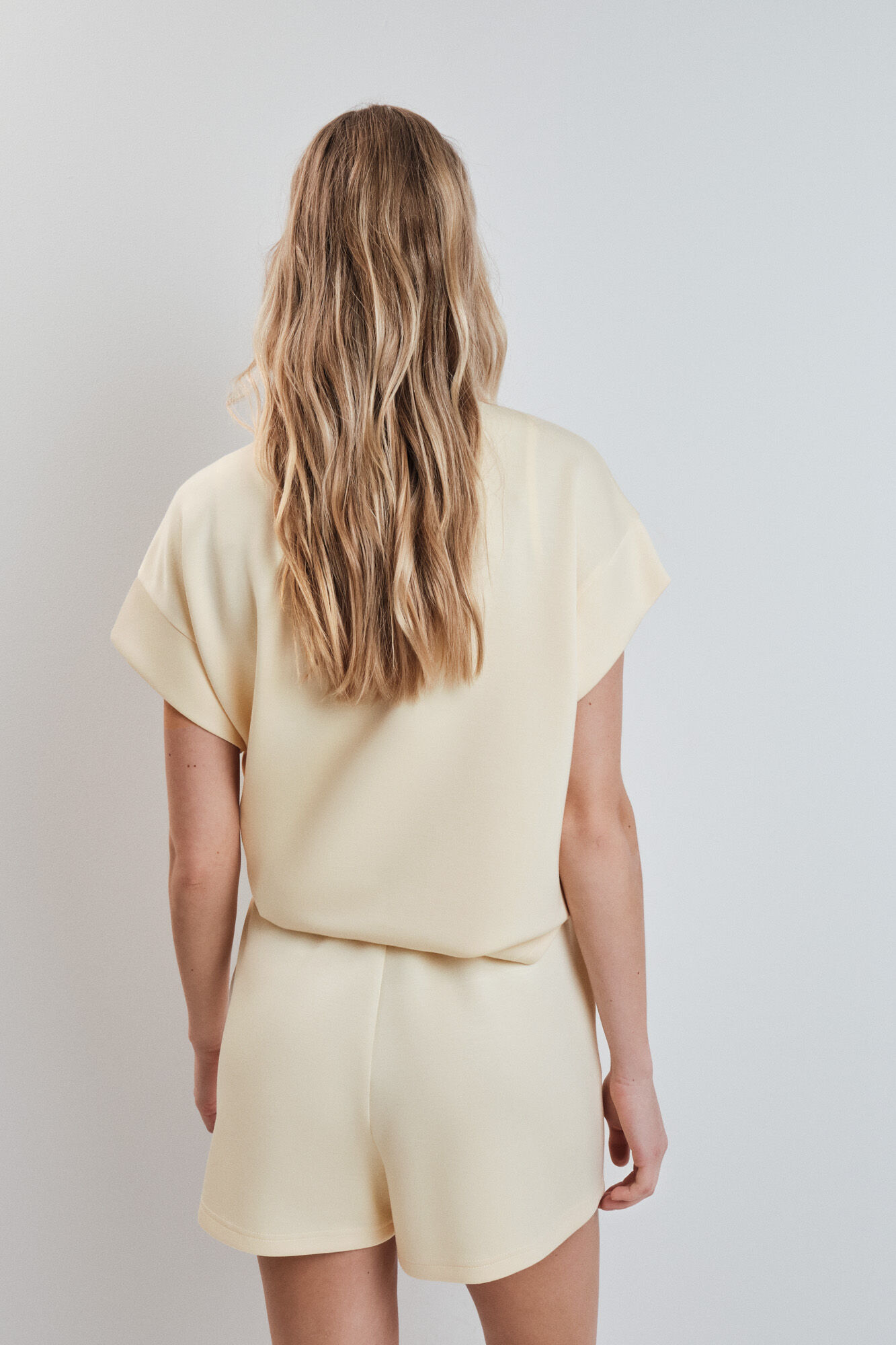 Dash and Stars Cal&ccedil;&otilde;es largos em viscose suave amarelo impress&atilde;o