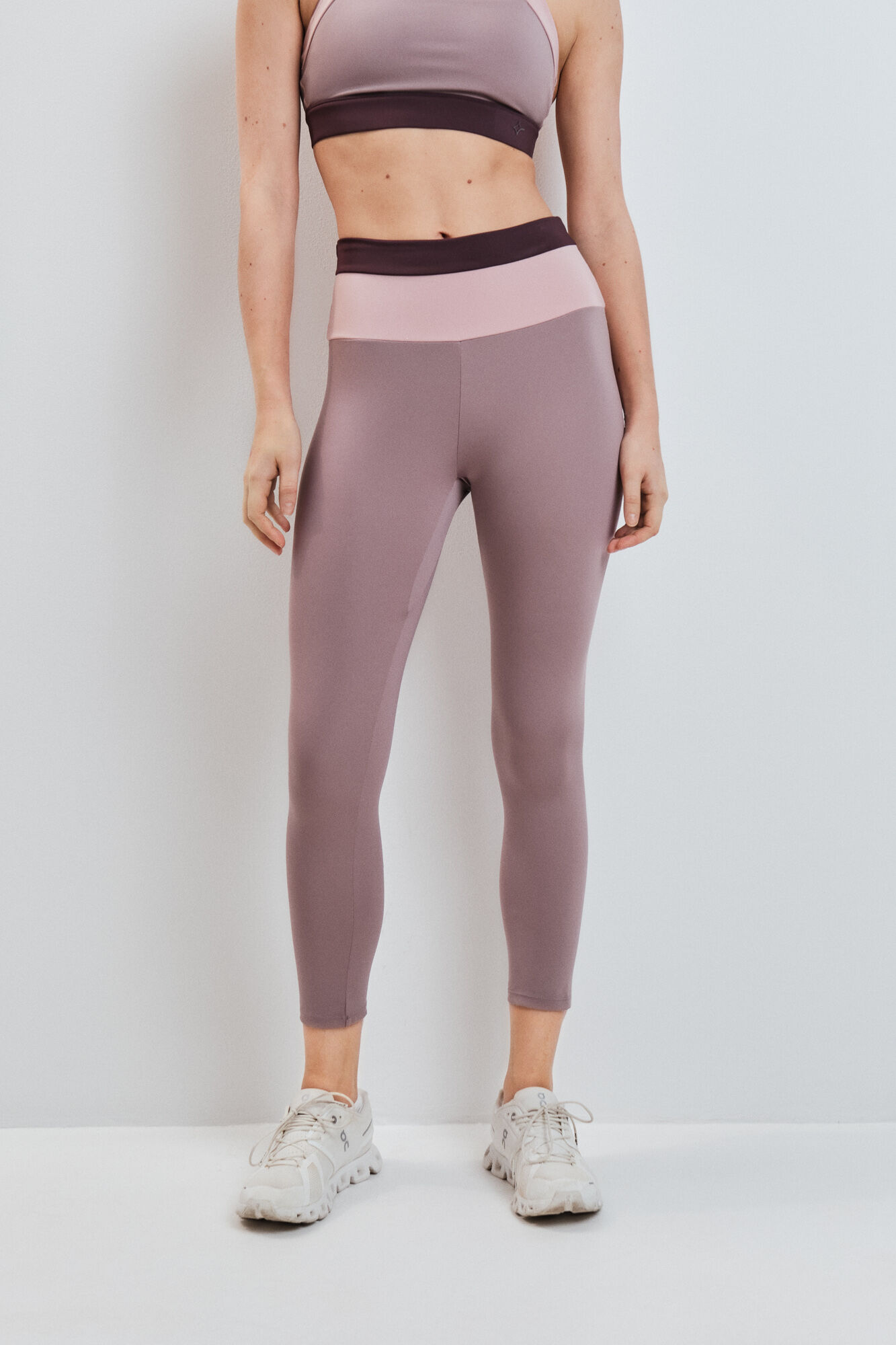 Dash and Stars Legging curto 4D STRETCH color block rosa rosa