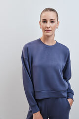 Dash and Stars Sweatshirt college em modal azul azul