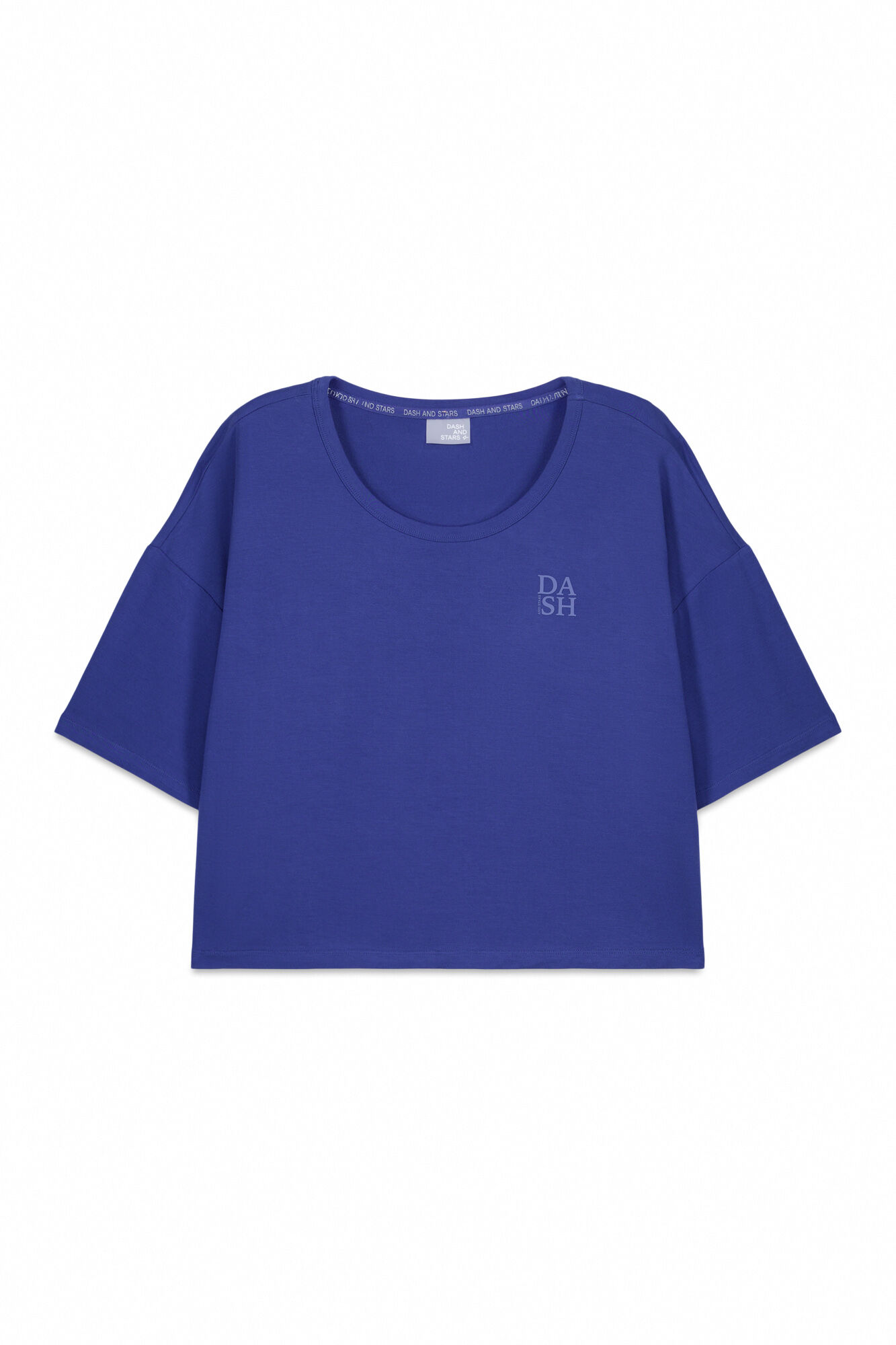 Dash and Stars T-shirt manga curta extrassuave azul azul