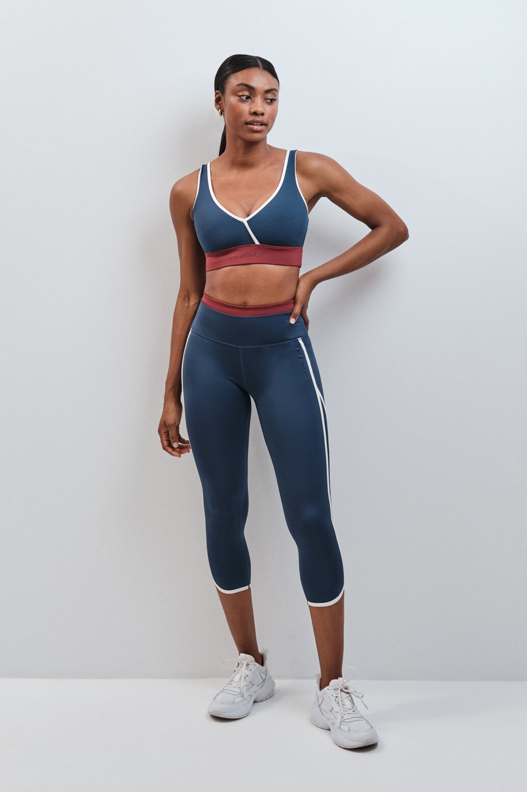 Dash and Stars Soutien desportivo 4D Stretch azul-escuro azul