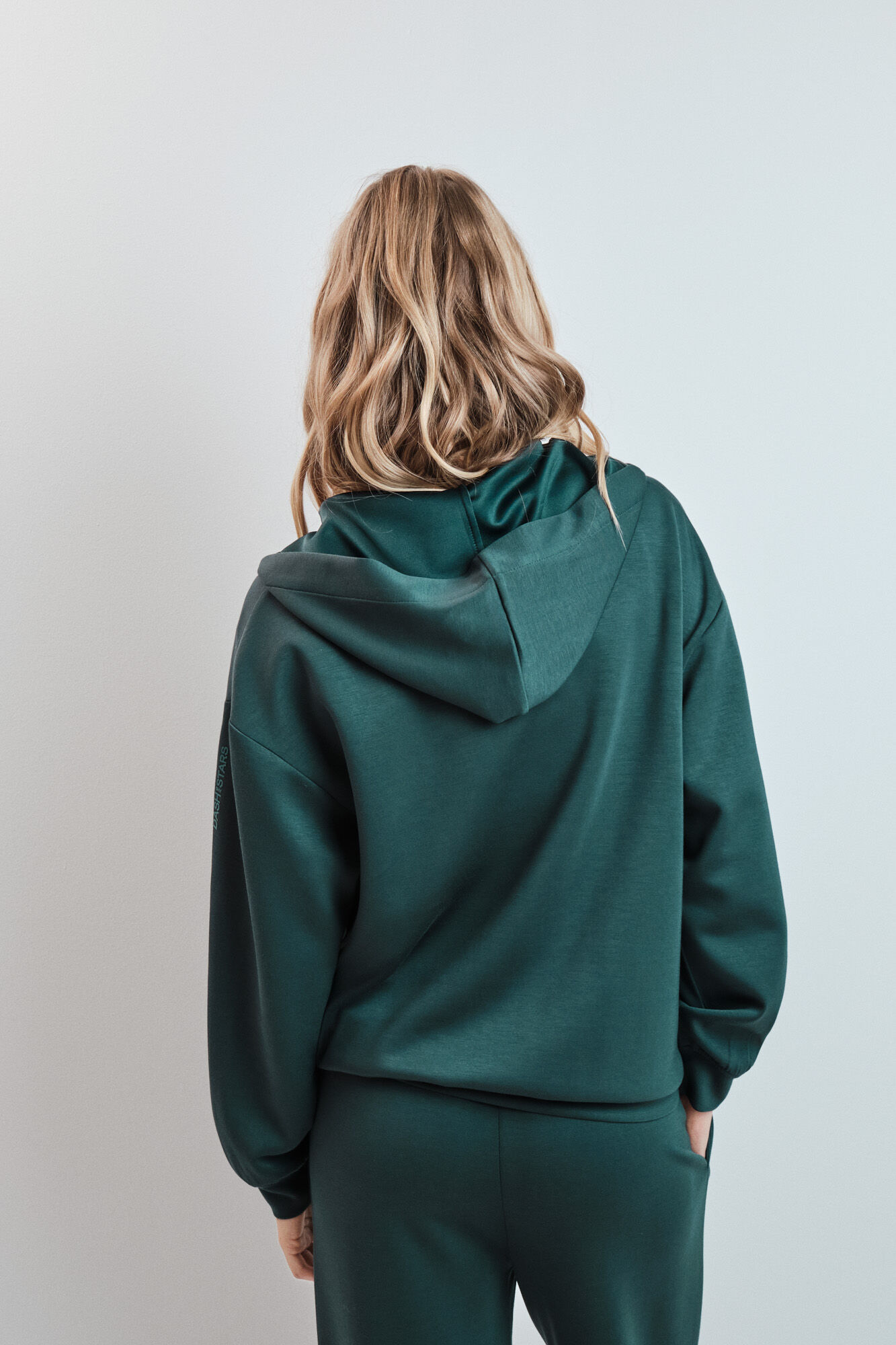 Dash and Stars Sweatshirt com capuz verde verde