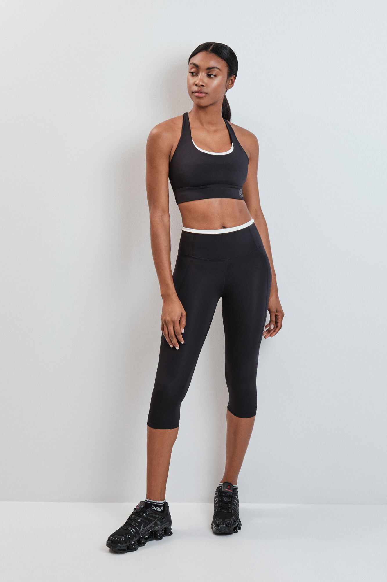 Dash and Stars Legging pirata 4D STRETCH preto preto