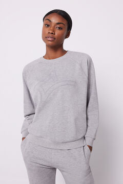 Dash and Stars Sudadera algodón logo gris gris