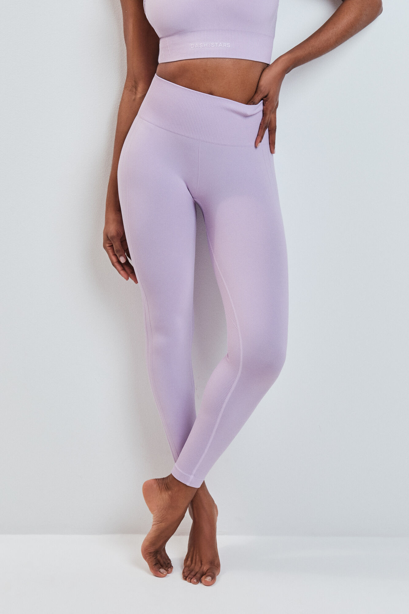 Dash and Stars Legging comprida SEAMLESS COMFORT lil&aacute;s rosa