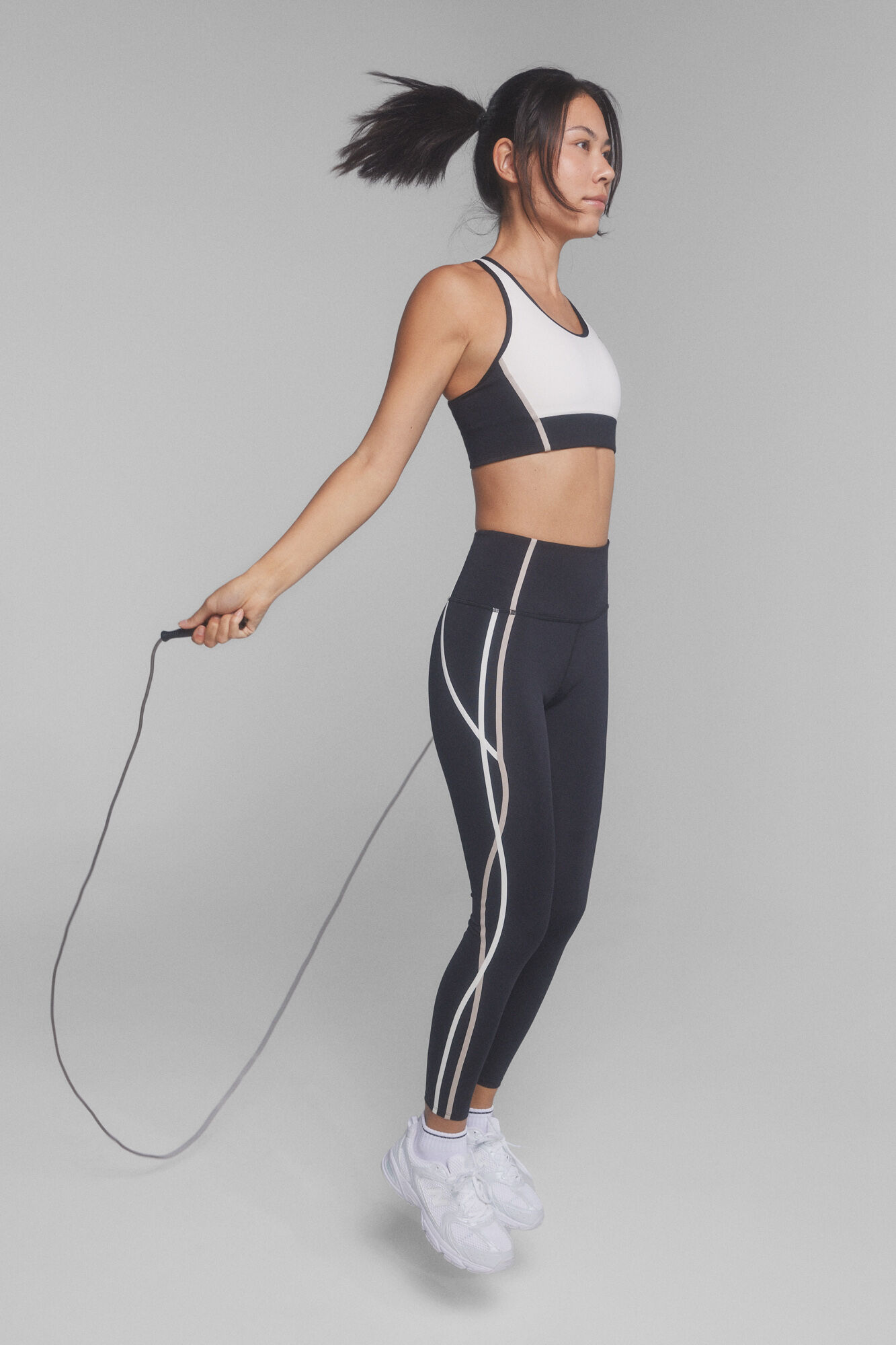 Dash and Stars Leggings 4D STRETCH estampado b&w