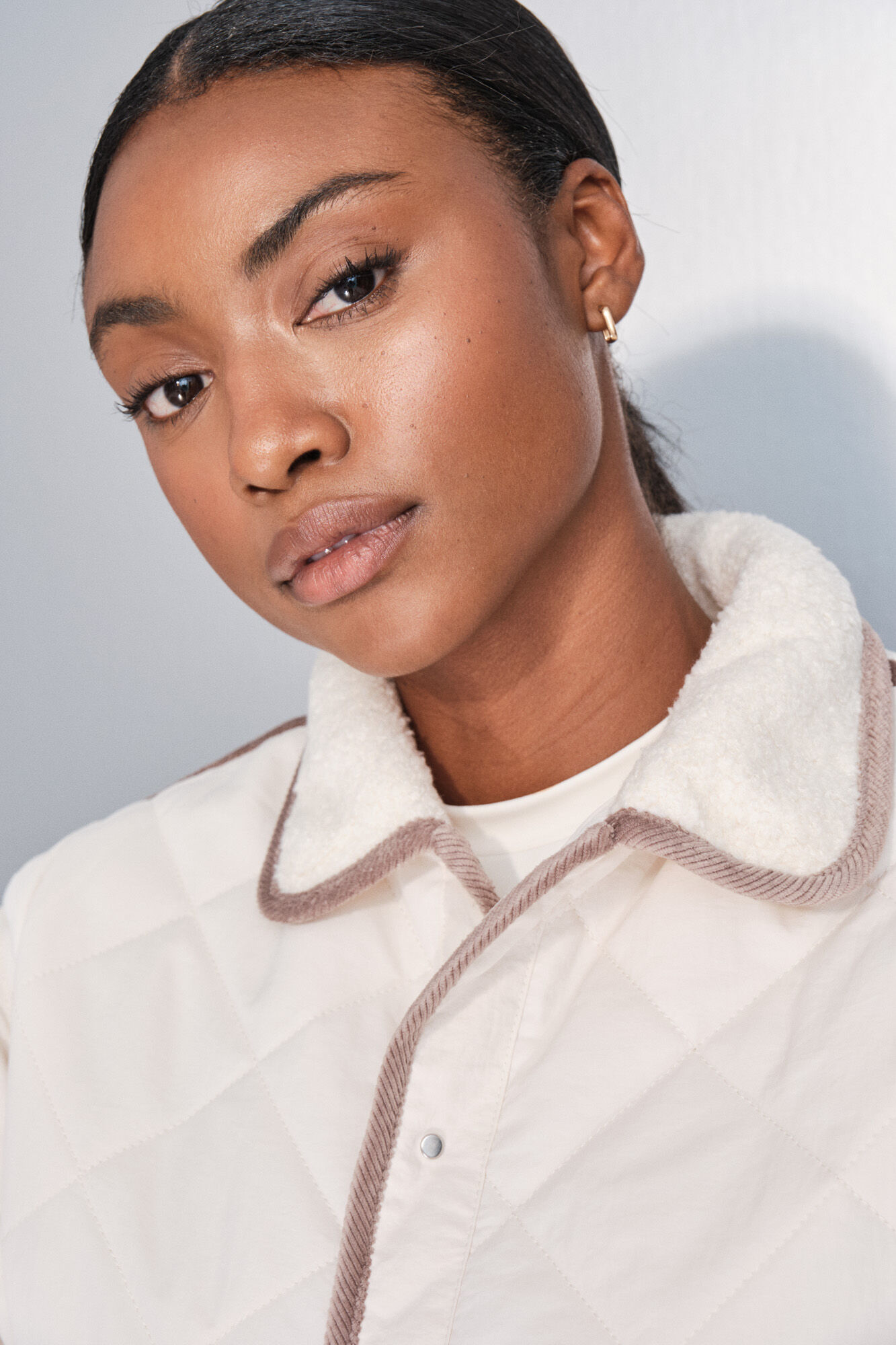 Dash and Stars Chaqueta acolchada rombos beige beige