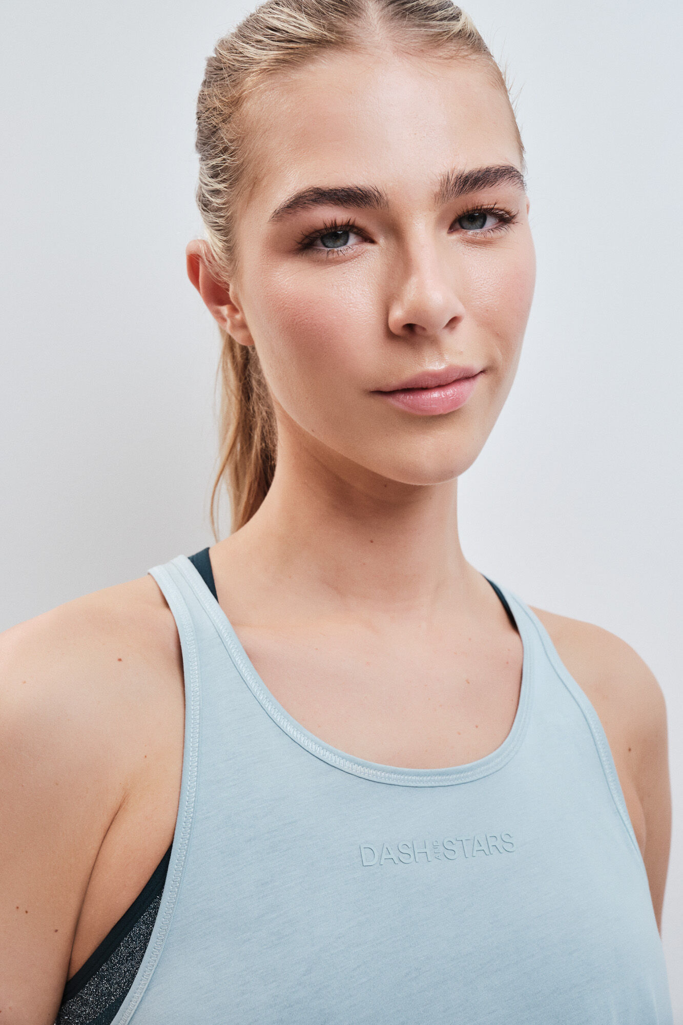 Dash and Stars T-shirt halter 100% algod&atilde;o verde verde