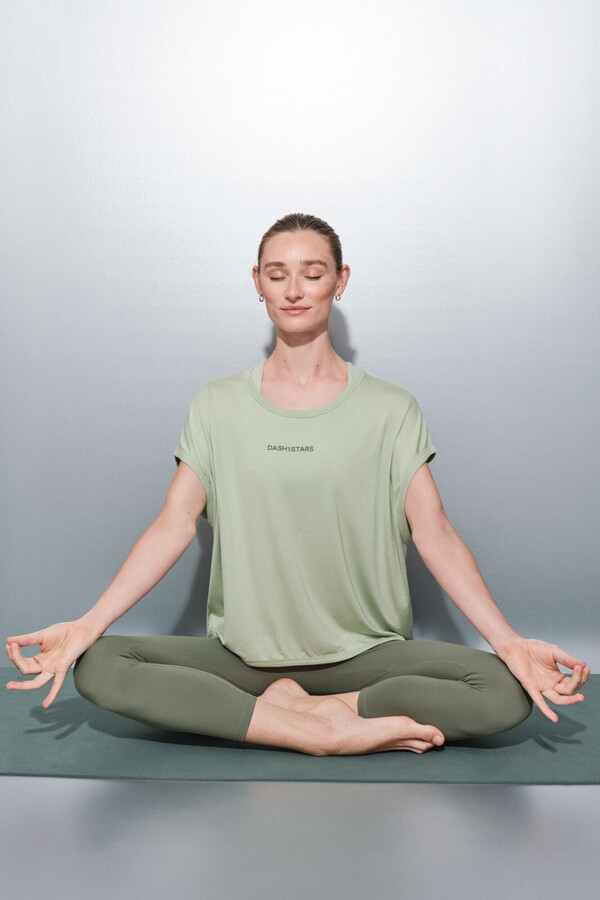 Dash and Stars Camiseta tejido extra suave verde verde