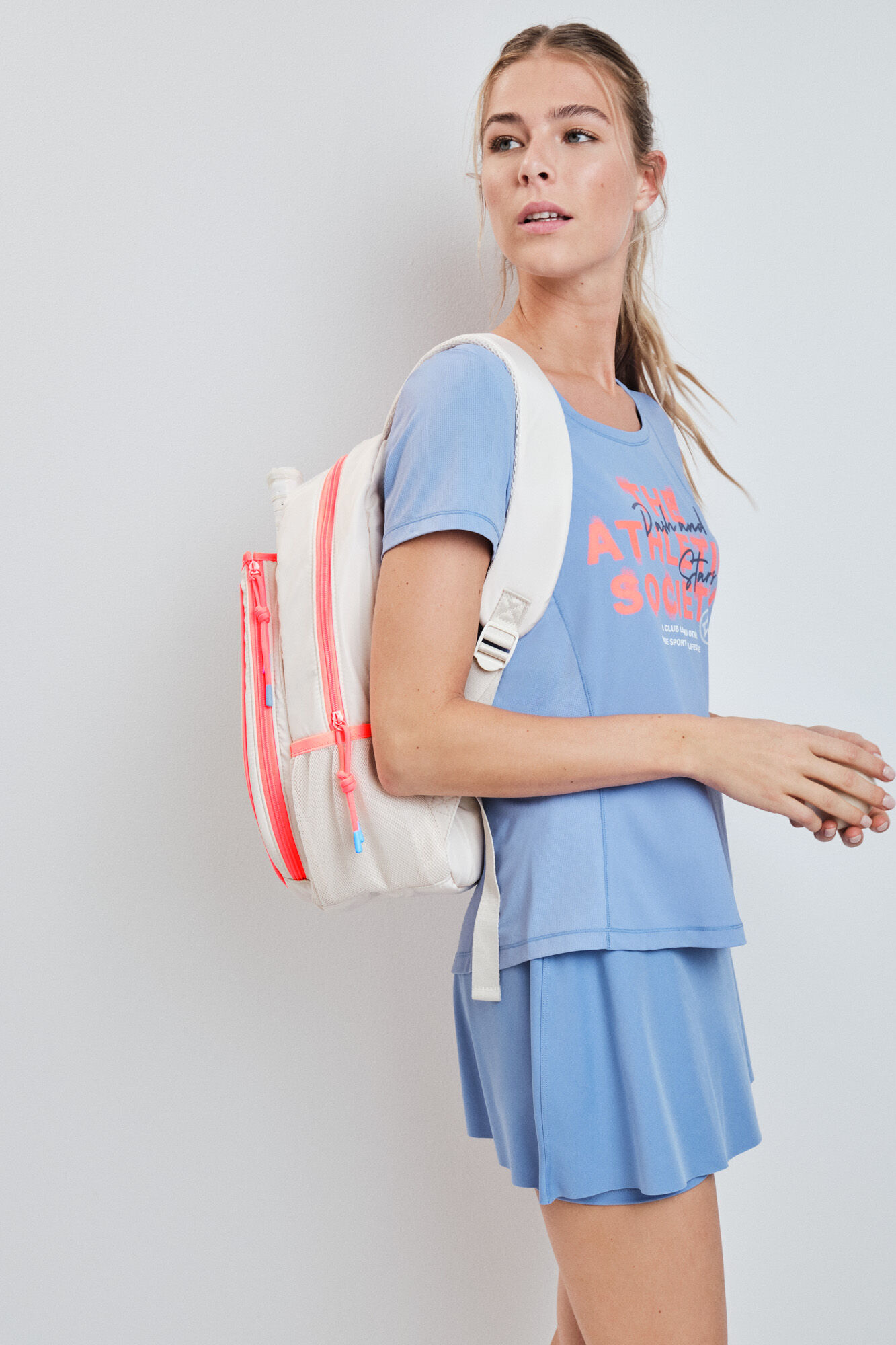 Dash and Stars Saia com forro de malha azul azul