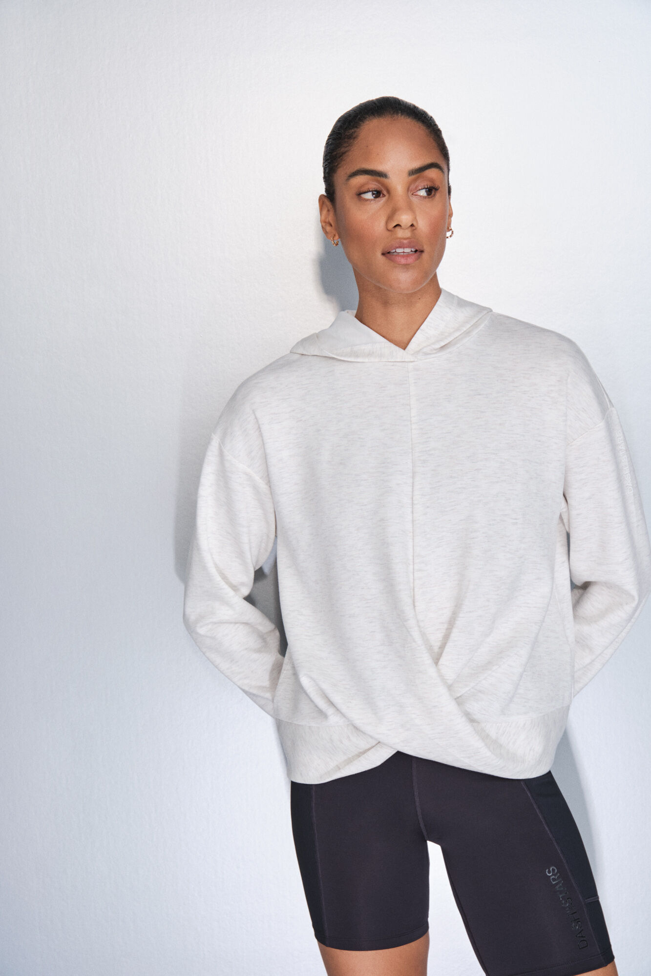 Dash and Stars Leggings de ciclismo pretas 4D STRETCH preto