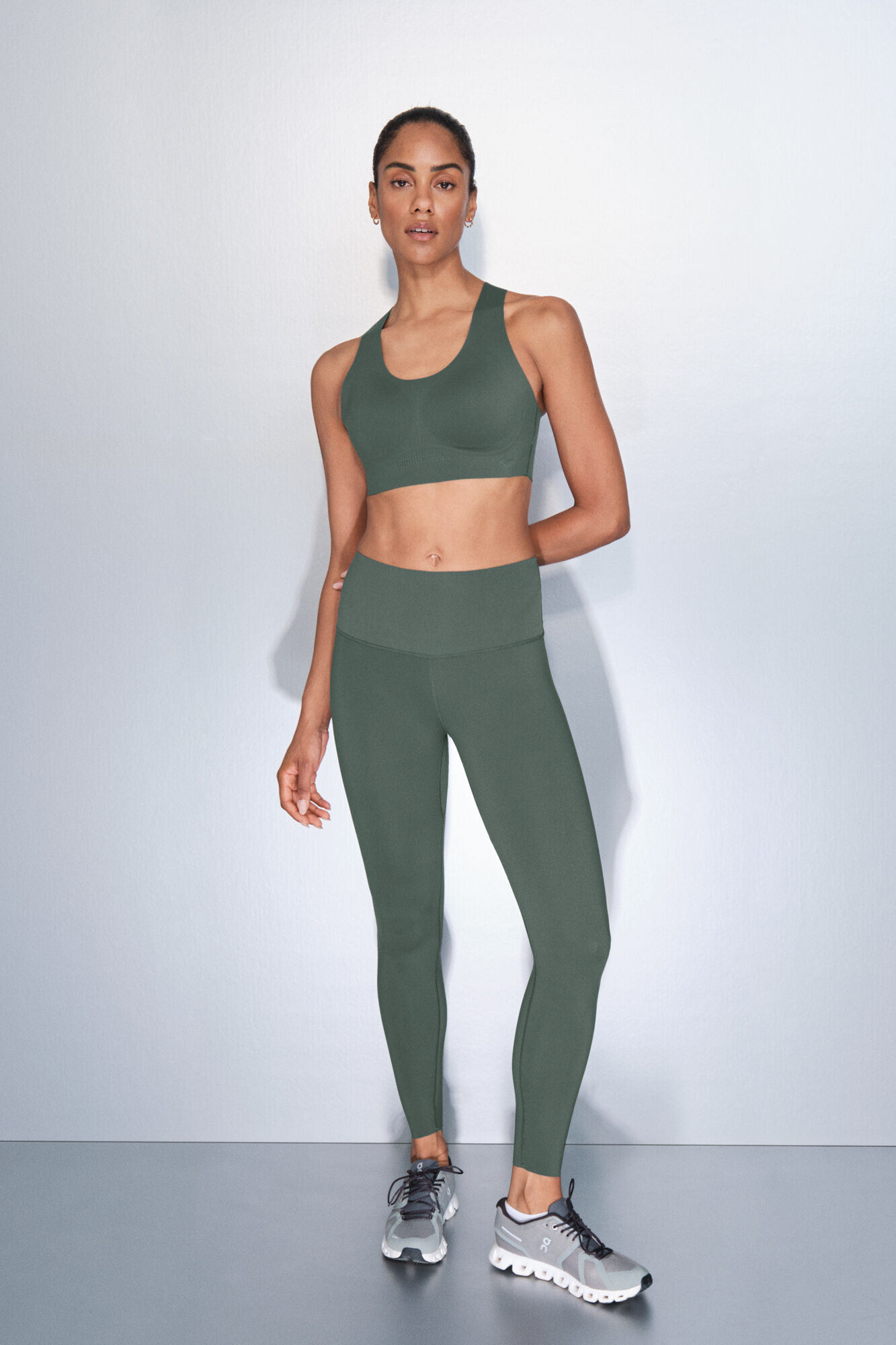 Dash and Stars Leggings longas verdes COMPRESSIVAS verde