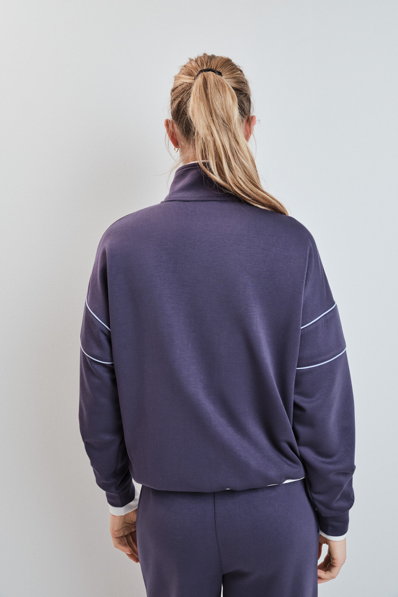 Dash and Stars Cal&ccedil;a comprida larga cinzenta cinzento