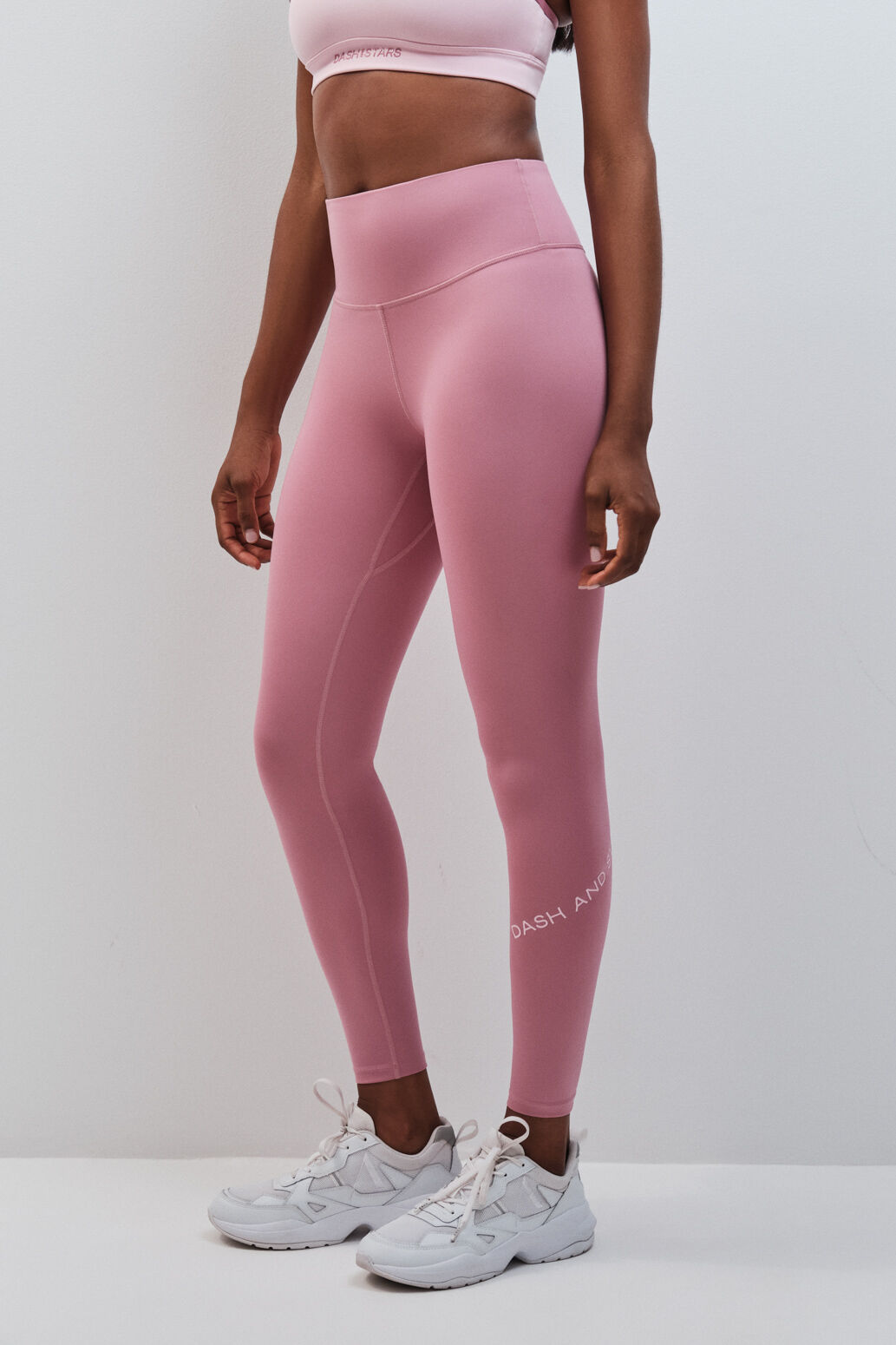 Dash and Stars Leggings compridos 4D STRETCH rosa