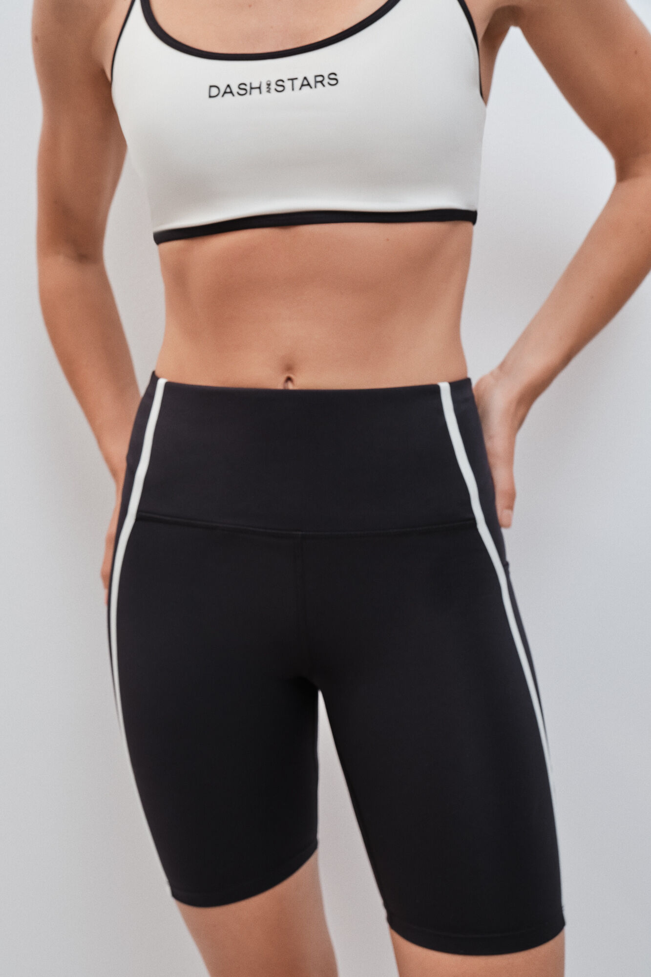 Dash and Stars Leggings ciclista 4D STRETCH preto preto