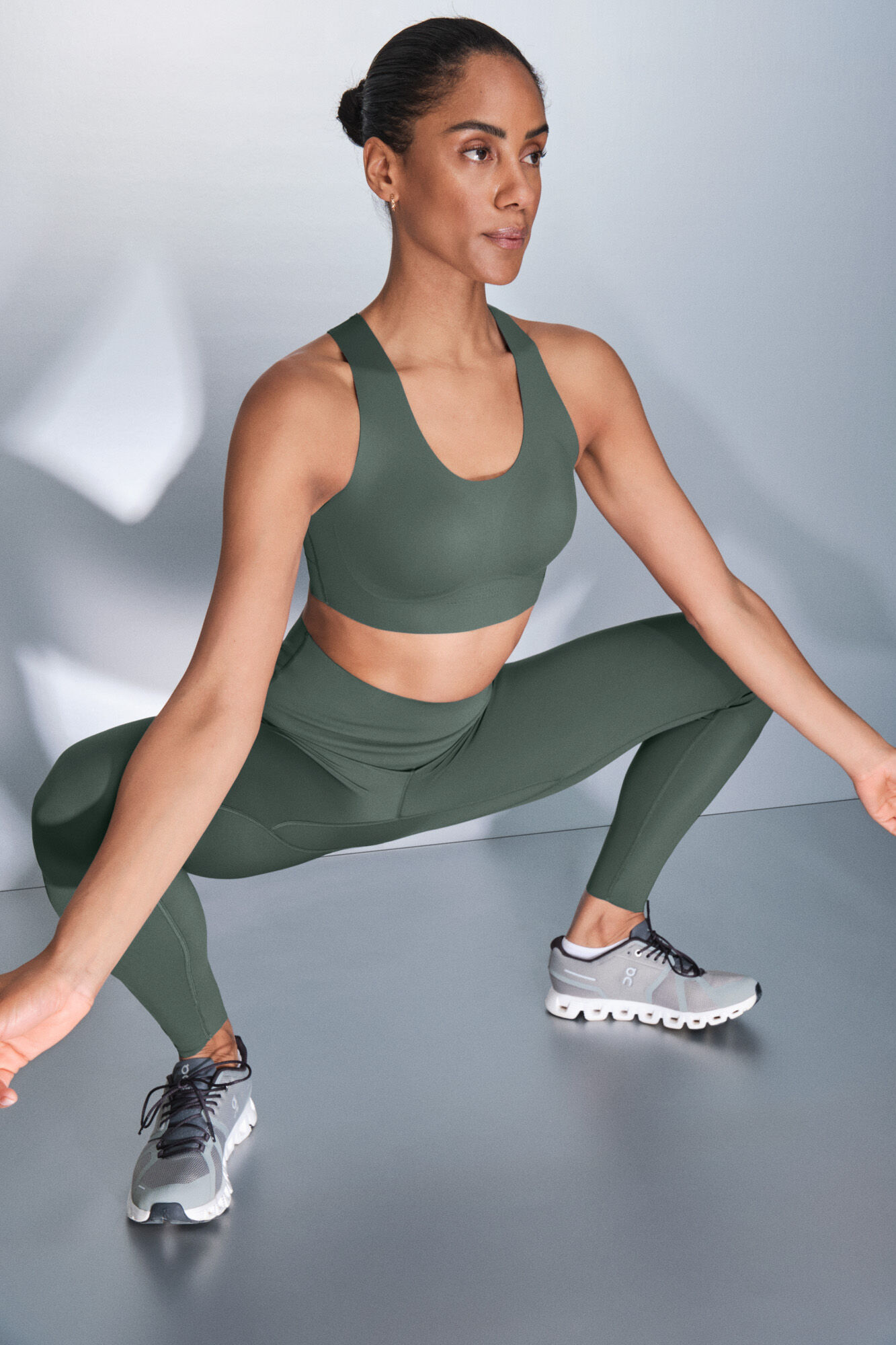 Dash and Stars Leggings longas verdes COMPRESSIVAS verde