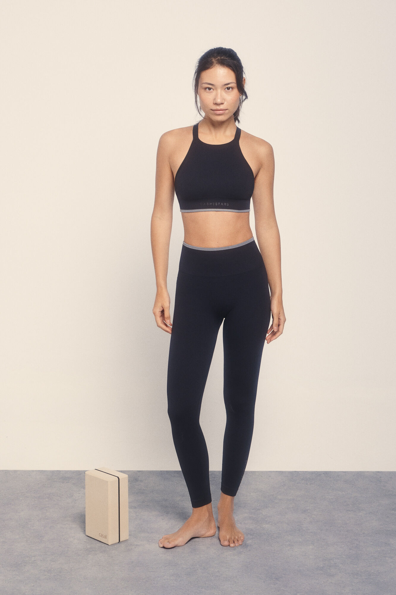 Dash and Stars Leggings SEAMLESS COMFORT pretas preto