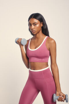 Dash and Stars Sujetador deportivo 4D Stretch rosa rosa
