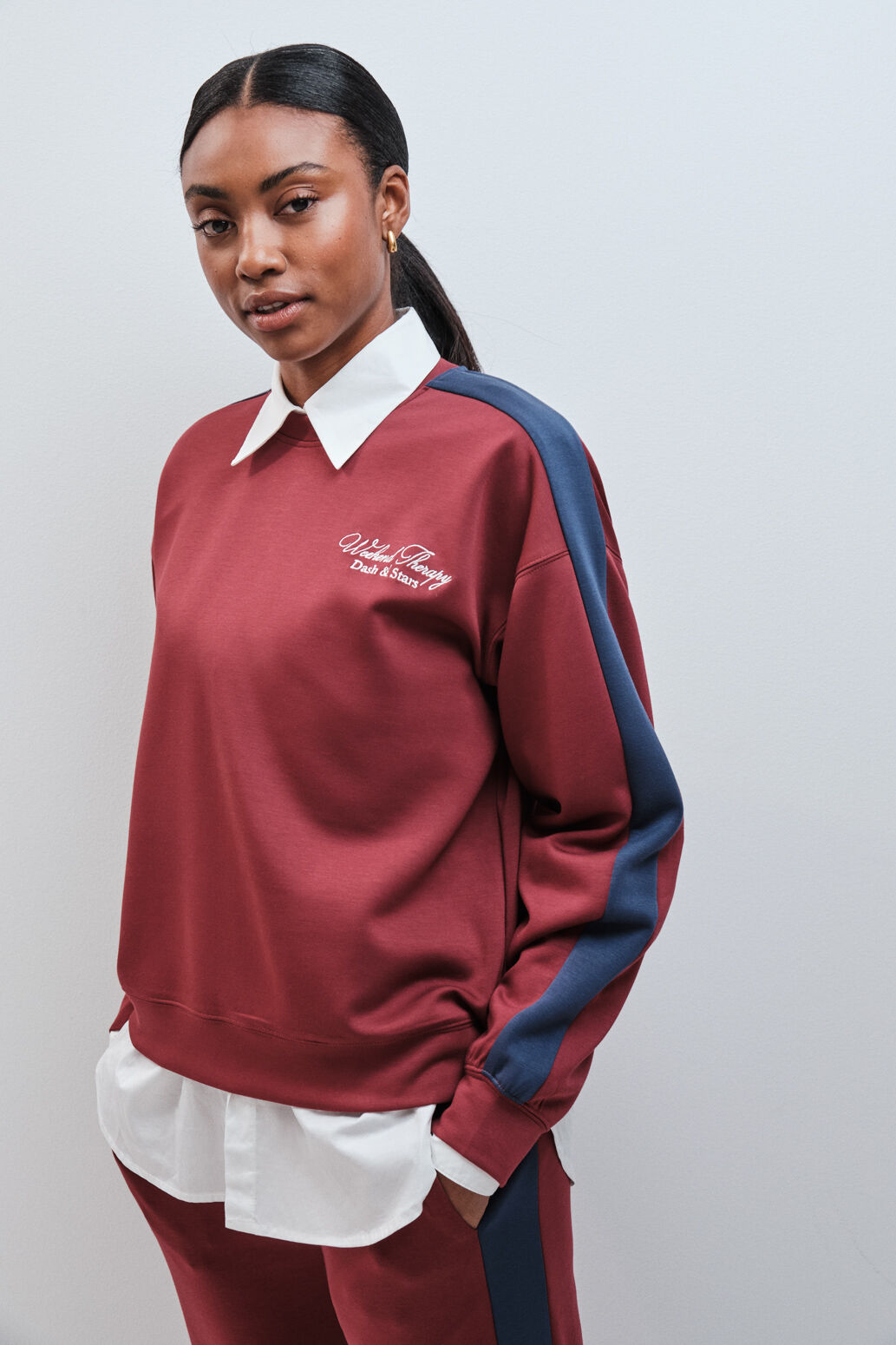Dash and Stars Sweatshirt manga comprida soft touch gren&aacute;