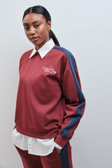 Dash and Stars Sweatshirt manga comprida soft touch gren&aacute; vermelho