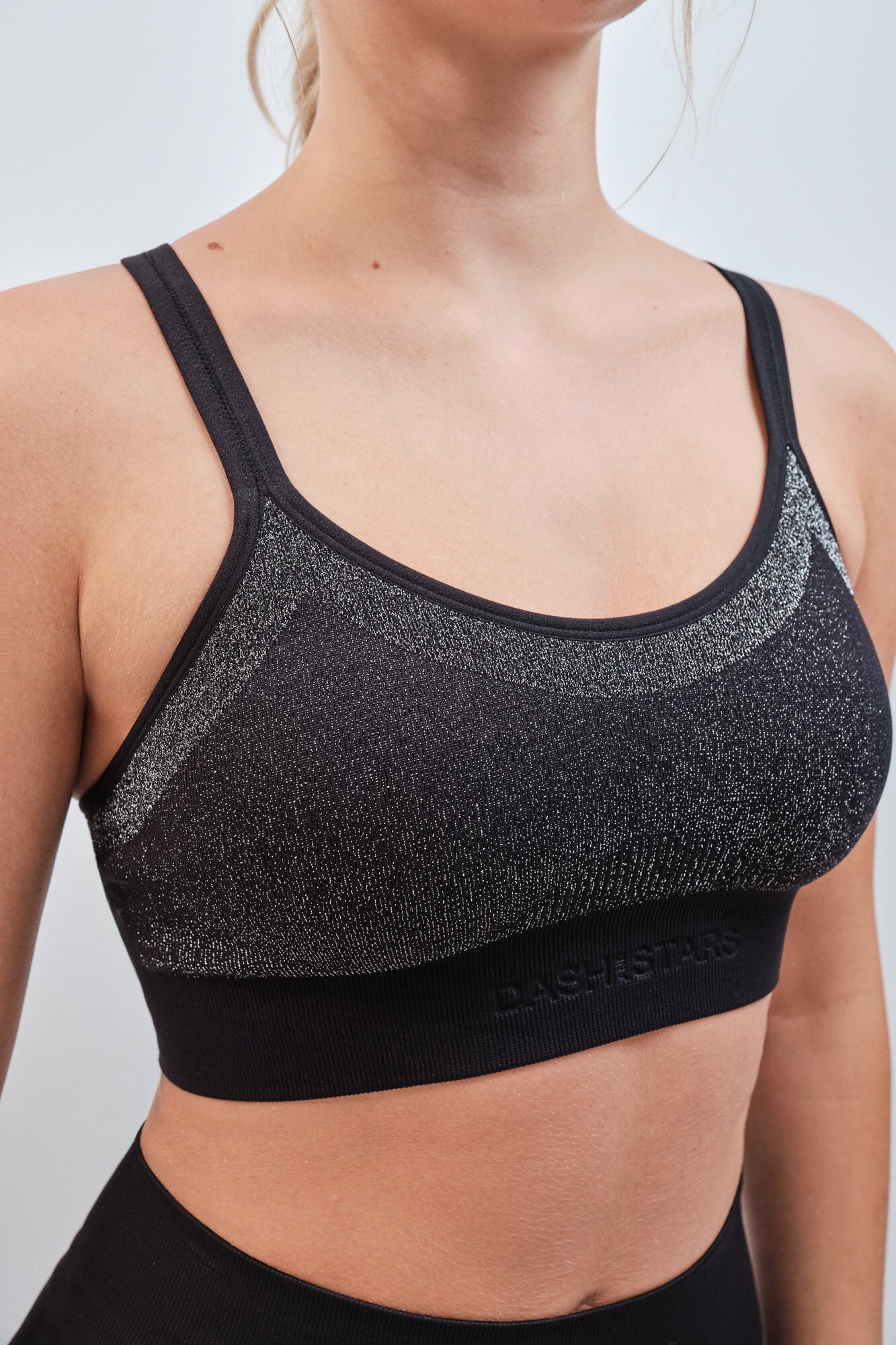 Dash and Stars Soutien desportivo SEAMLESS COMFORT em lurex preto preto