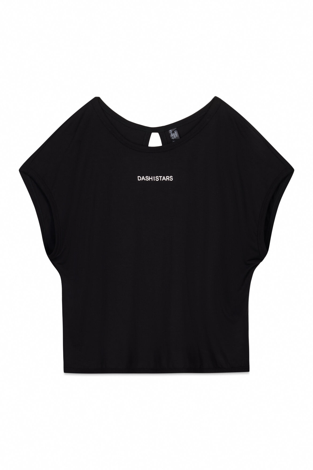 Dash and Stars T-shirt de tecido extrassuave preto