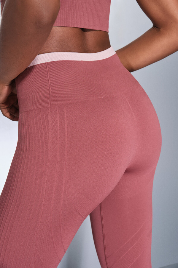 Dash and Stars Leggings longas rosa SEM COSTURAS CONFORTÁVEIS rosa