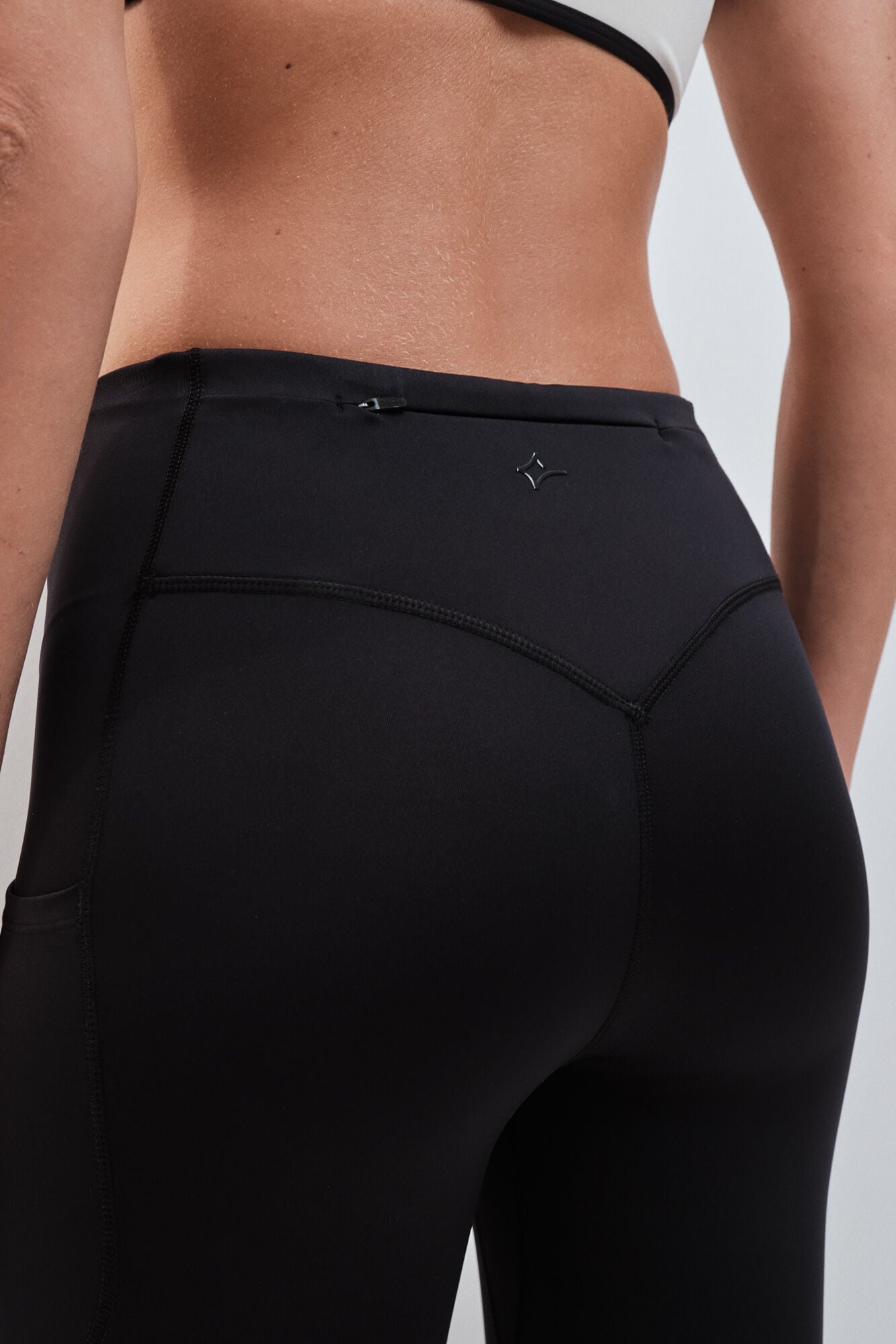 Dash and Stars Leggings crop 4D STRETCH negro negro