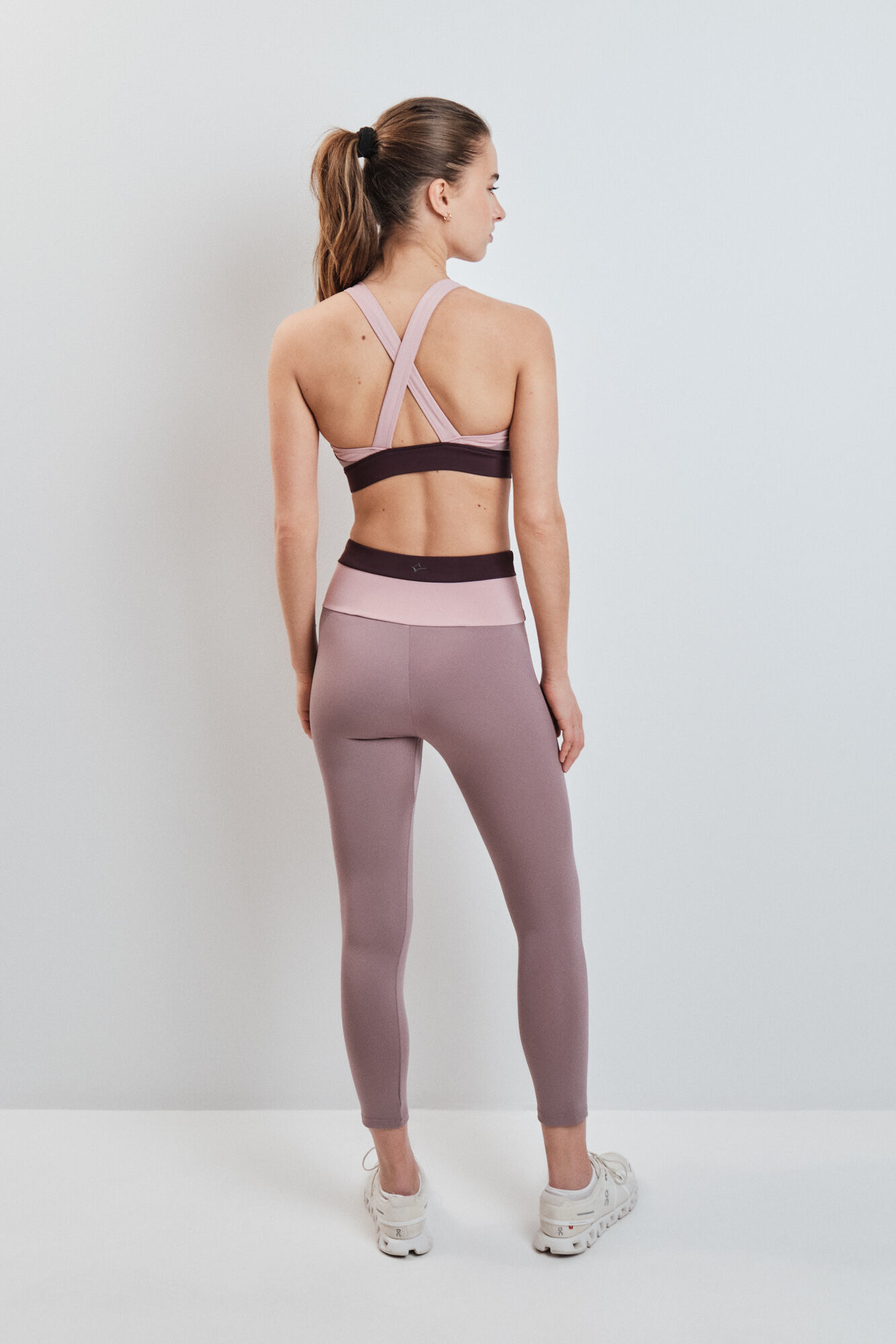 Dash and Stars Legging curto 4D STRETCH color block rosa rosa