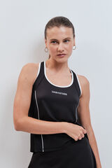 Dash and Stars T-shirt cintada sem mangas preto preto