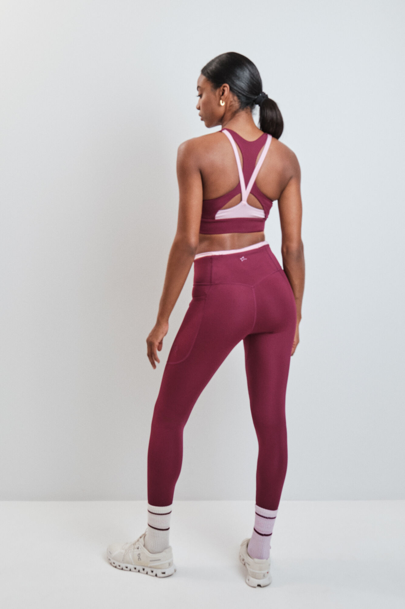 Dash and Stars Legging 4D STRETCH bordeaux vermelho