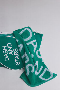 Dash and Stars Toalla verde algódon  verde