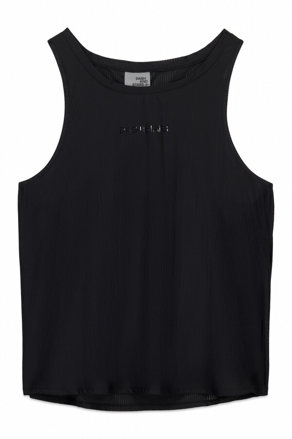 Dash and Stars Camiseta halter negro negro