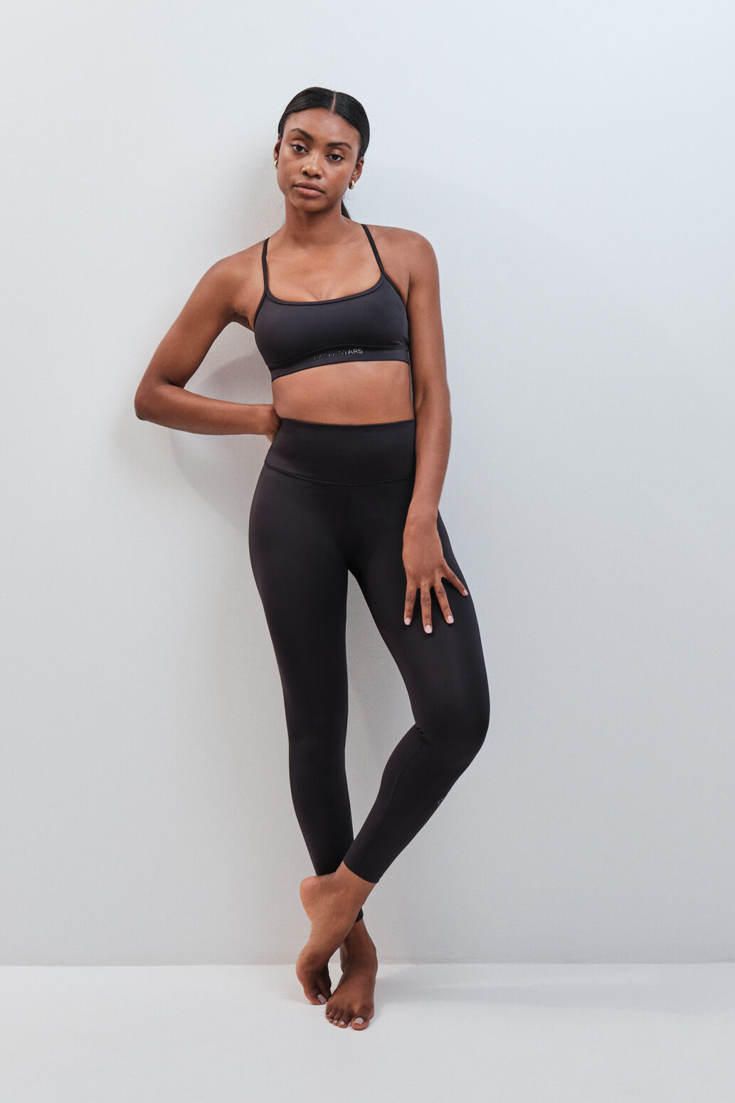 Dash and Stars Leggings compridos 4D STRETCH preto preto