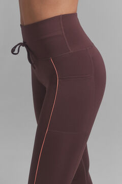 Dash and Stars Leggings 4D STRETCH granate. estampado