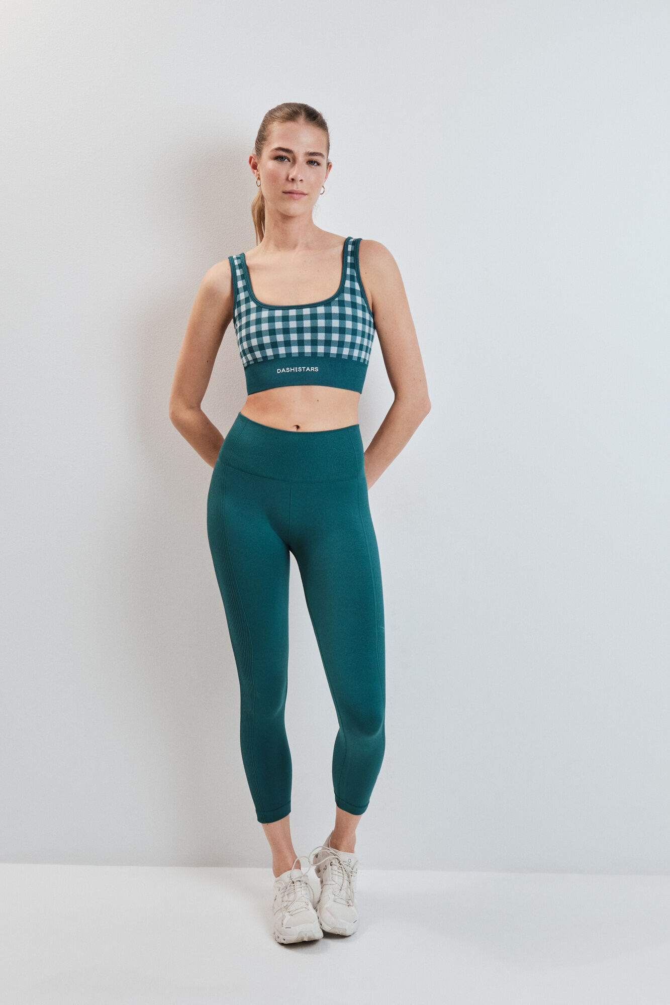 Dash and Stars Soutien desportivo SEAMLESS COMFORT estampado vichy azul azul