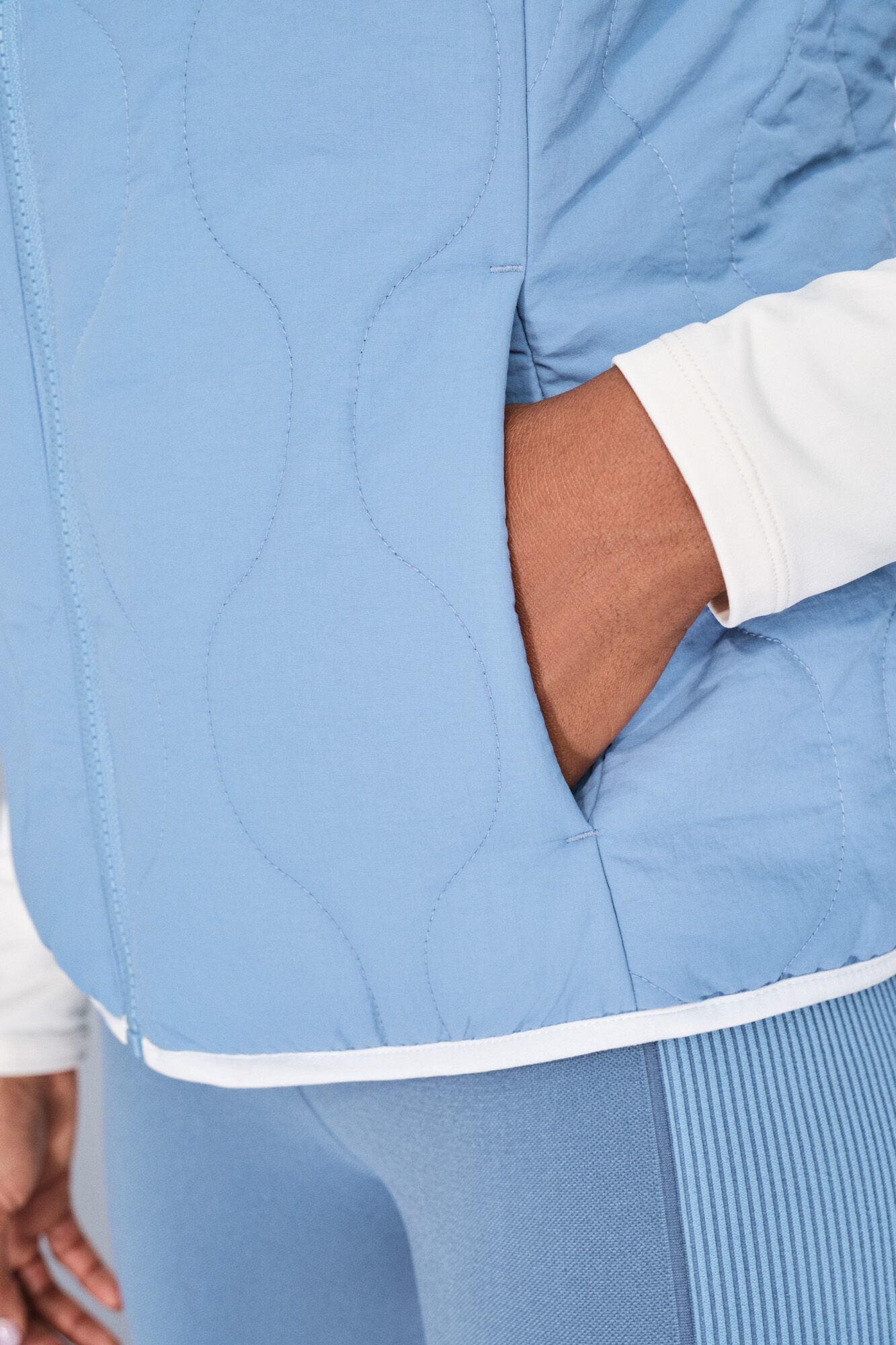 Dash and Stars Colete acolchoado forrado azul azul