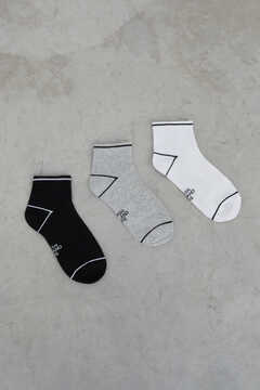 Dash and Stars Pack 3 calcetines cortos técnicos negro