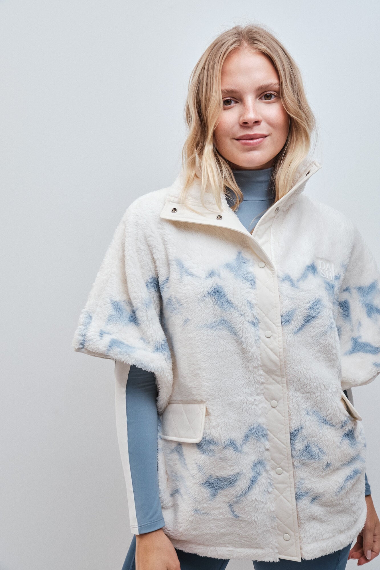 Dash and Stars Colete polar forrado estampado montanhas