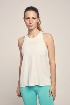 Dash and Stars Camiseta fluida modal blanco beige