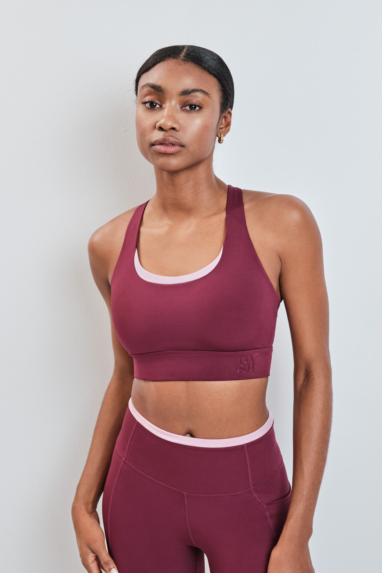 Dash and Stars Soutien desportivo 4D STRETCH borgonha vermelho