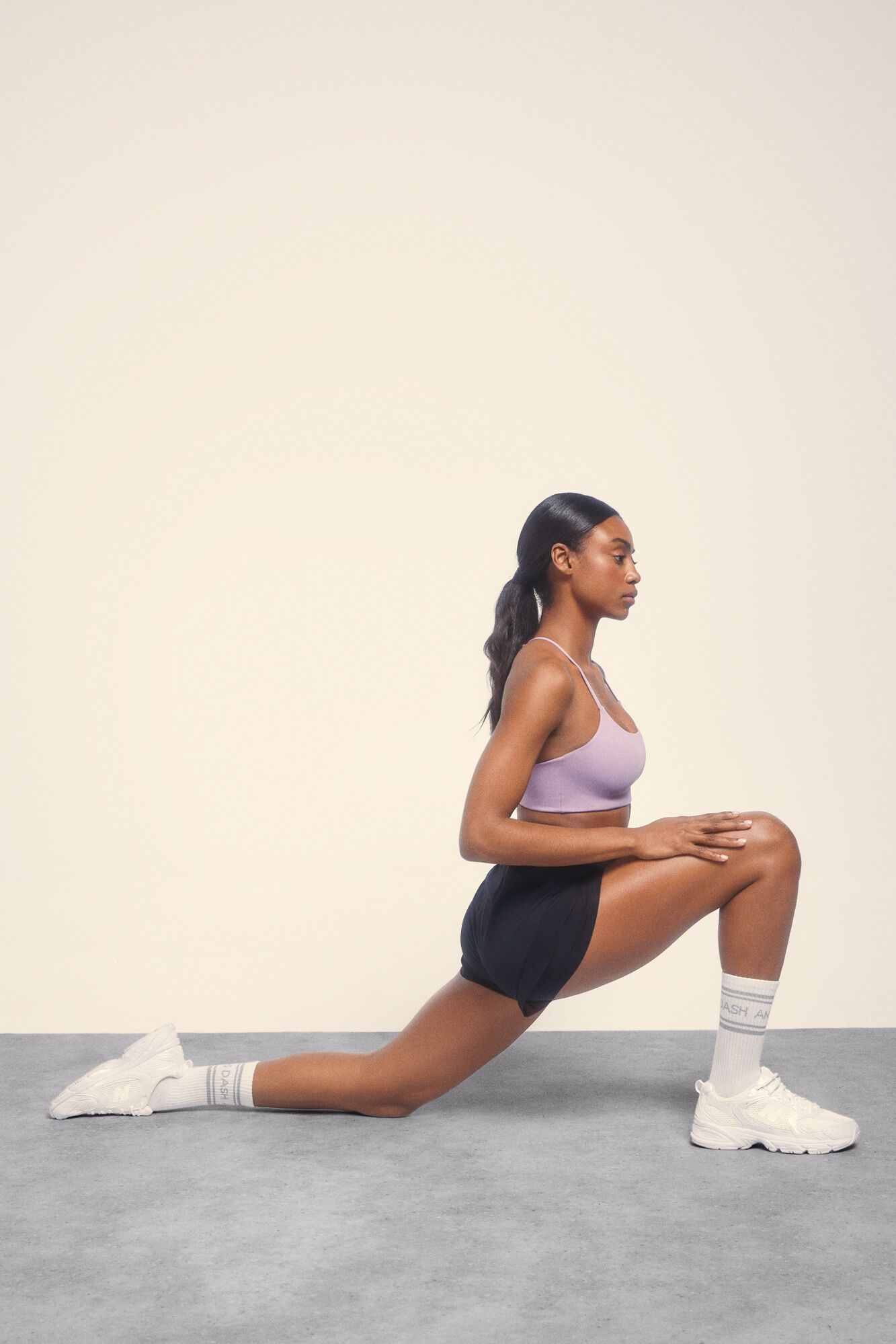 Dash and Stars Cal&ccedil;&otilde;es de malha preta ultra leve