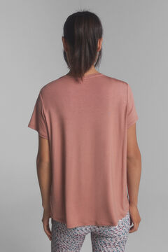 Dash and Stars Camiseta fluida modal coral 