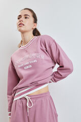 Dash and Stars Sweatshirt college em felpa rosa rosa