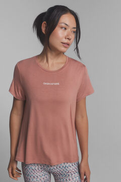 Dash and Stars Camiseta fluida modal coral 