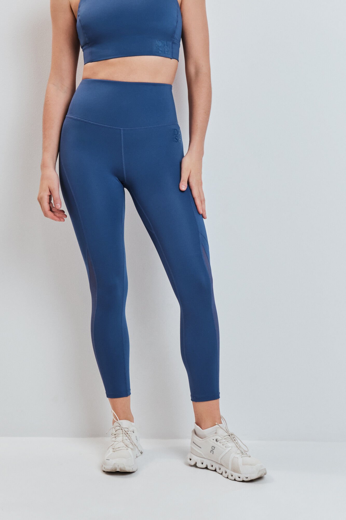 Dash and Stars Legging 4D STRETCH curta azul azul