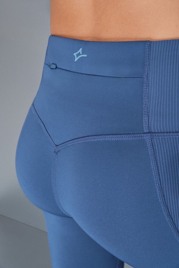 Dash and Stars Legging azul 4D STRETCH no tornozelo azul