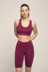 Dash and Stars Leggings de ciclismo COMPRESSIVE com logo marrom rosa