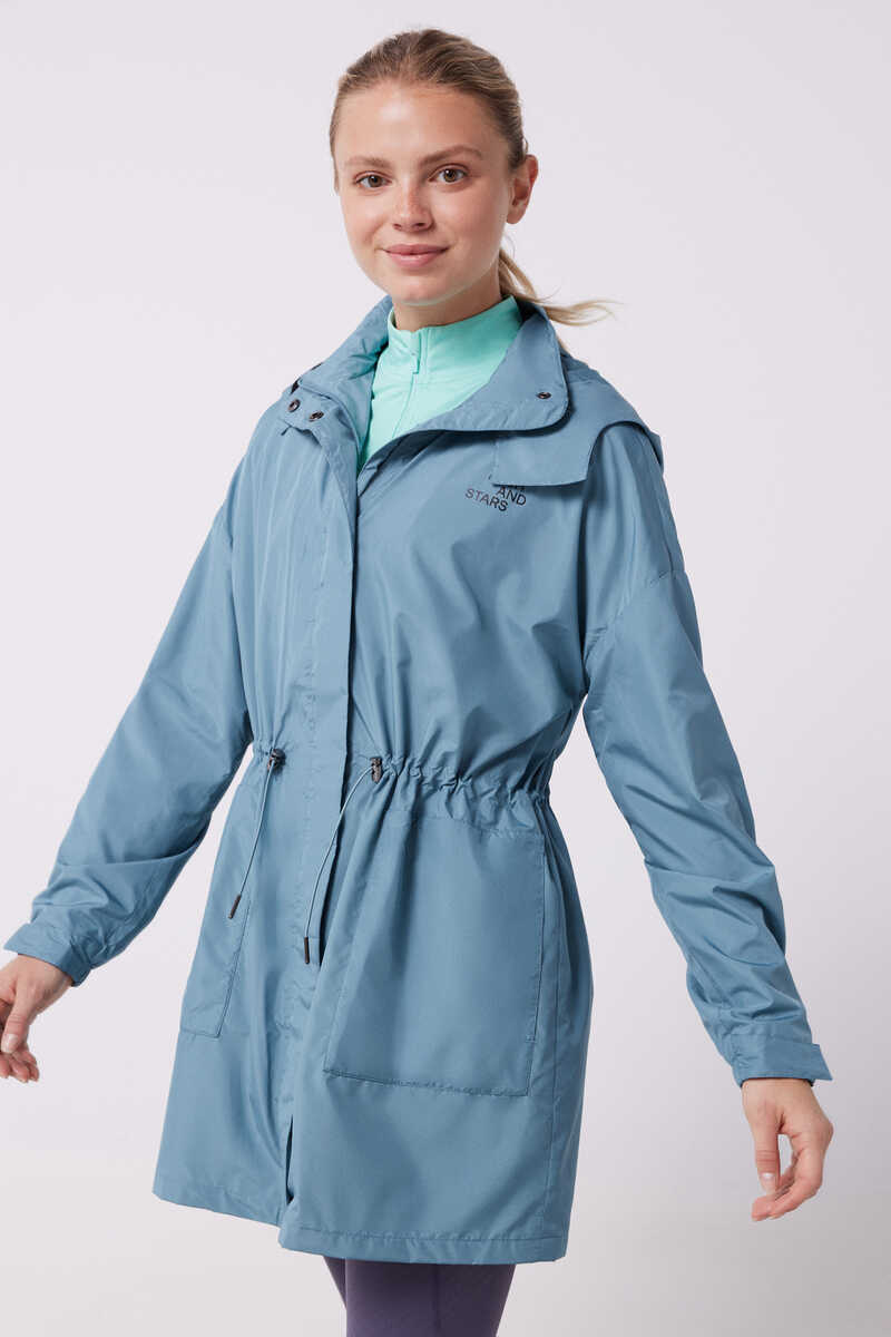 Dash and Stars Trench water-repellent verde verde